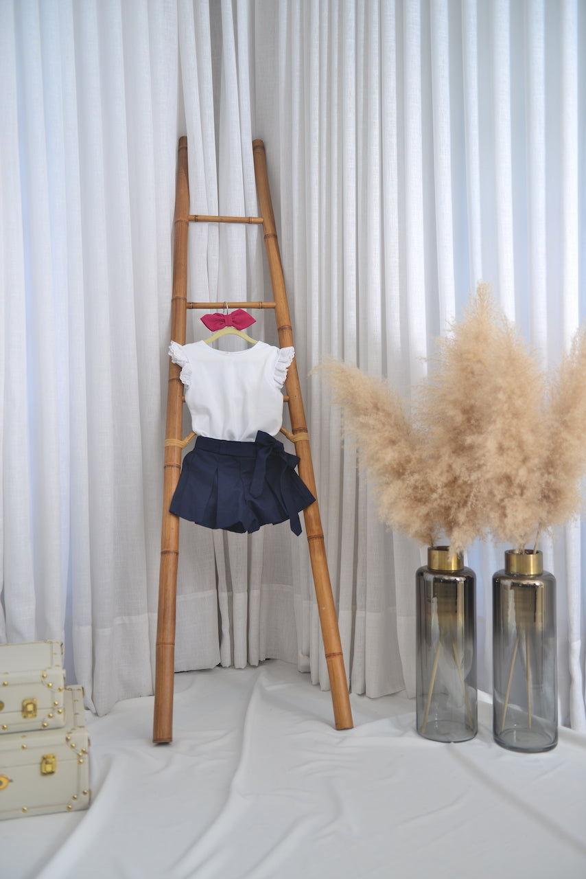 Blusa manga curta em cotton branco Mia
