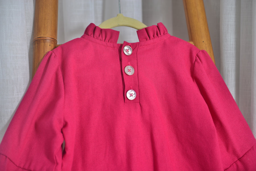 Blusa em linho rosa orquídea