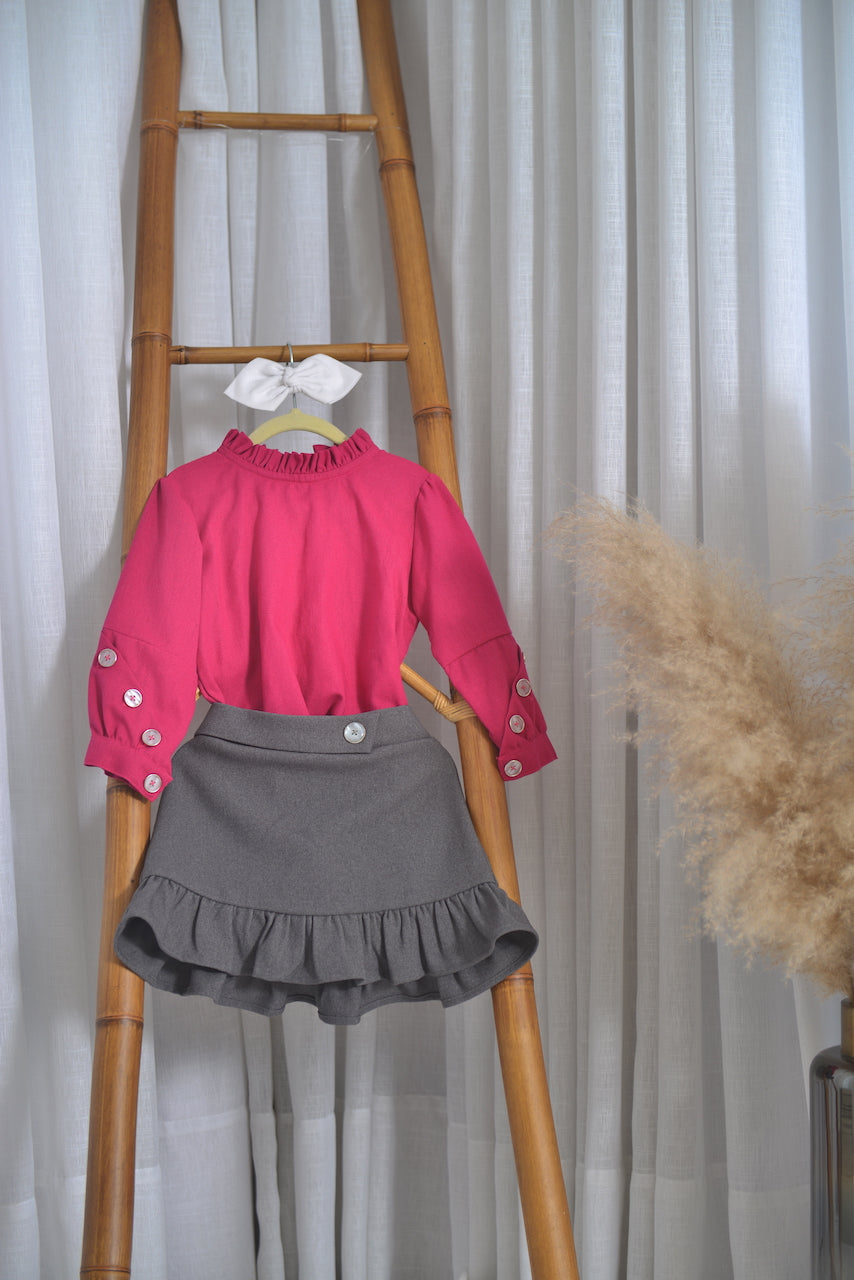 Blusa em linho rosa orquídea