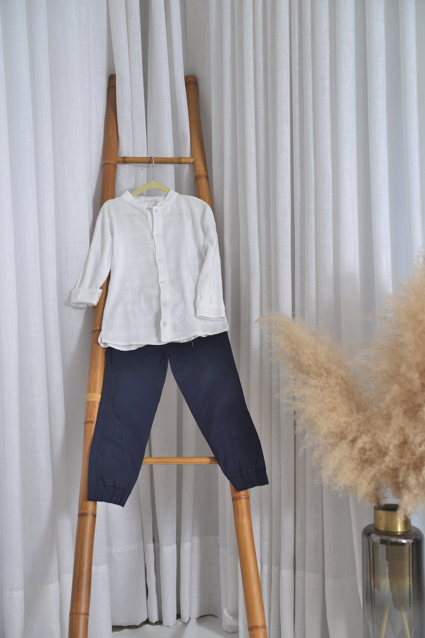 Camisa de algodão branco