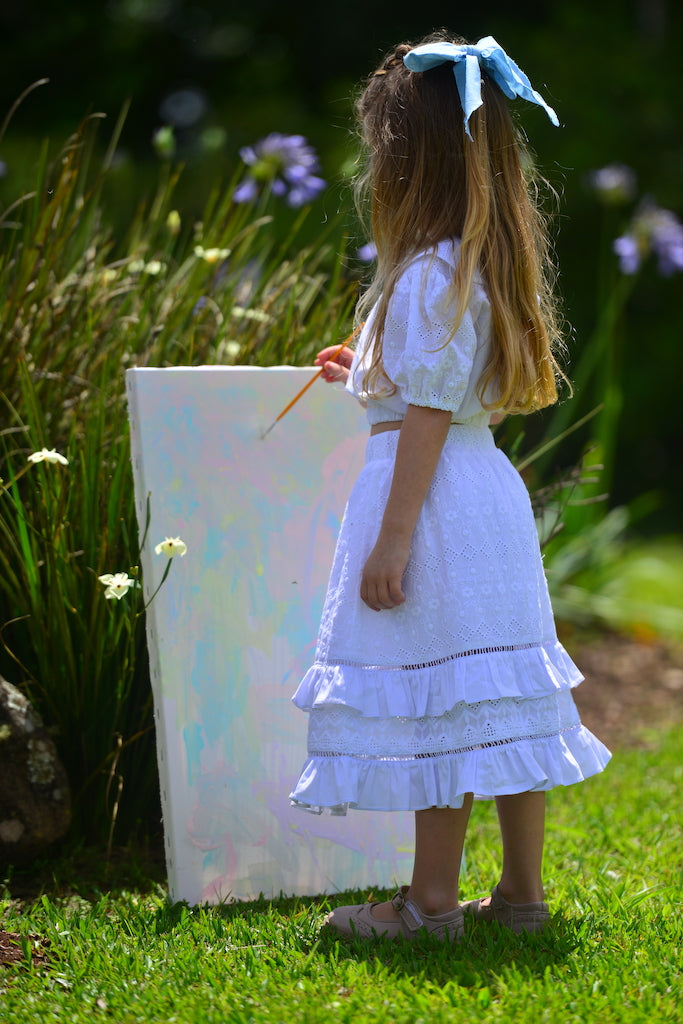 Saia midi em laise Anne