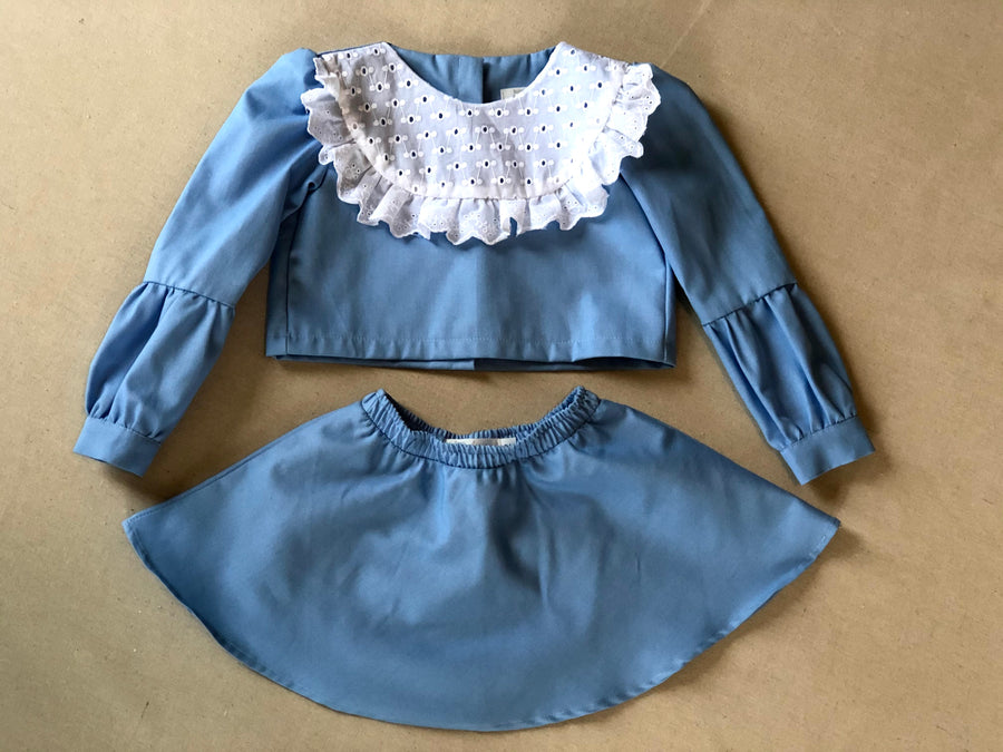 Croped e saias em tricoline Alice
