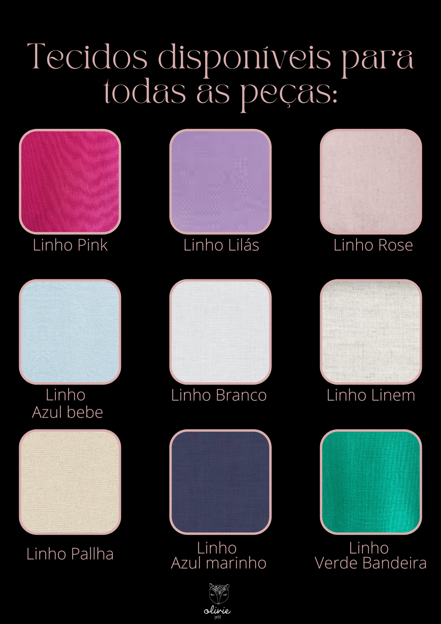 Vestido em linho rosa orquídea